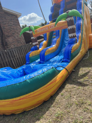 Yellow CrAzE 22 foot  Water Slide