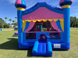 Pink rush bounce house